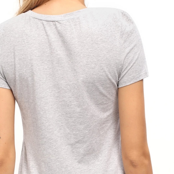 NEW T-Shirt Grey Cotton T-Shirt Med or Large - Picture 4 of 7